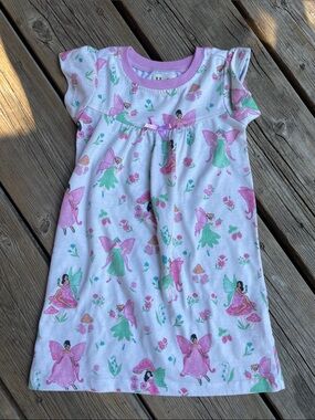 HATLEY 2T Toddler Pink Fairy Print Short-Sleeve Nightgown Pajamas